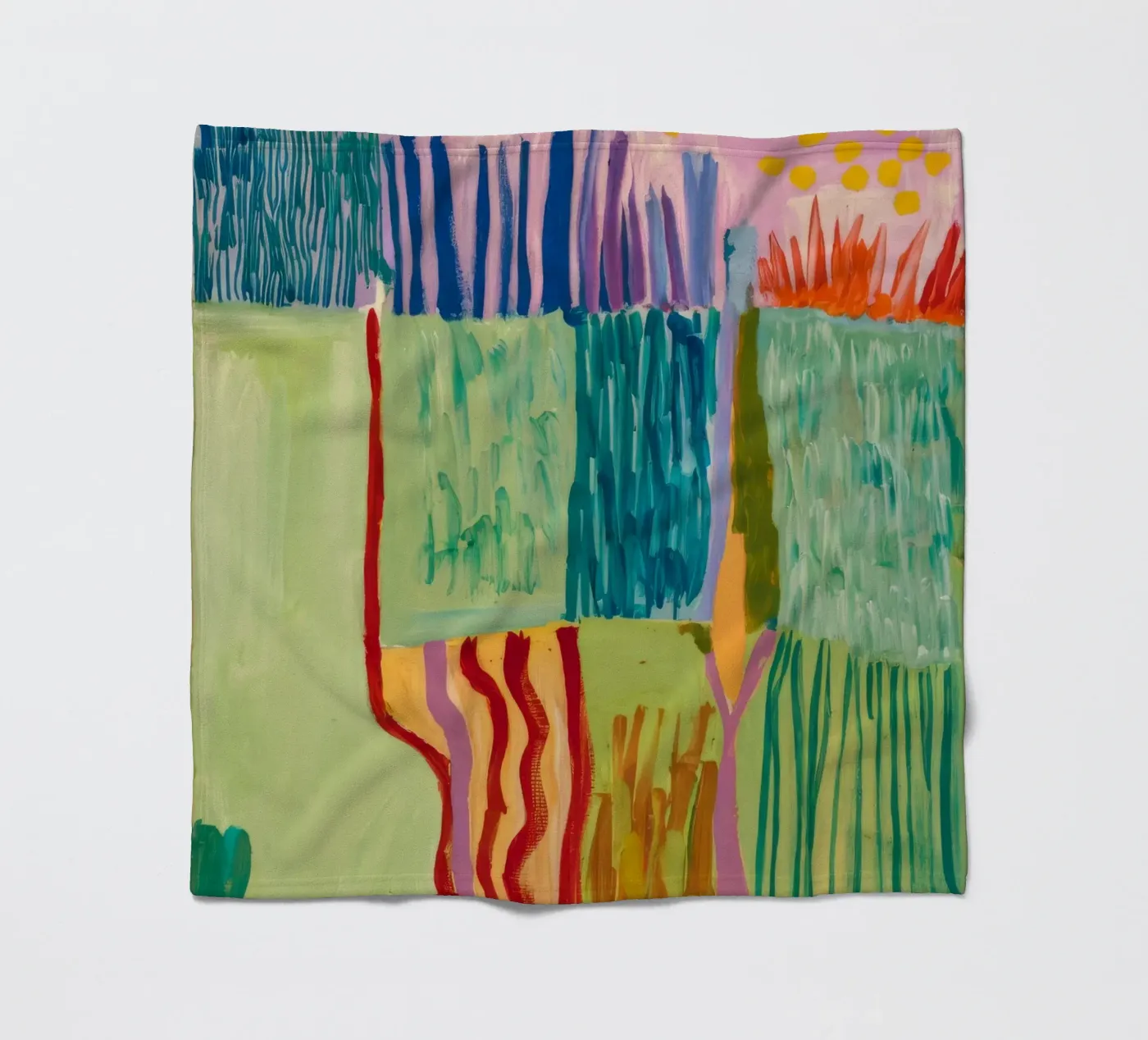 Patchwork Coastal View Fleecedecke von Sublime Layers