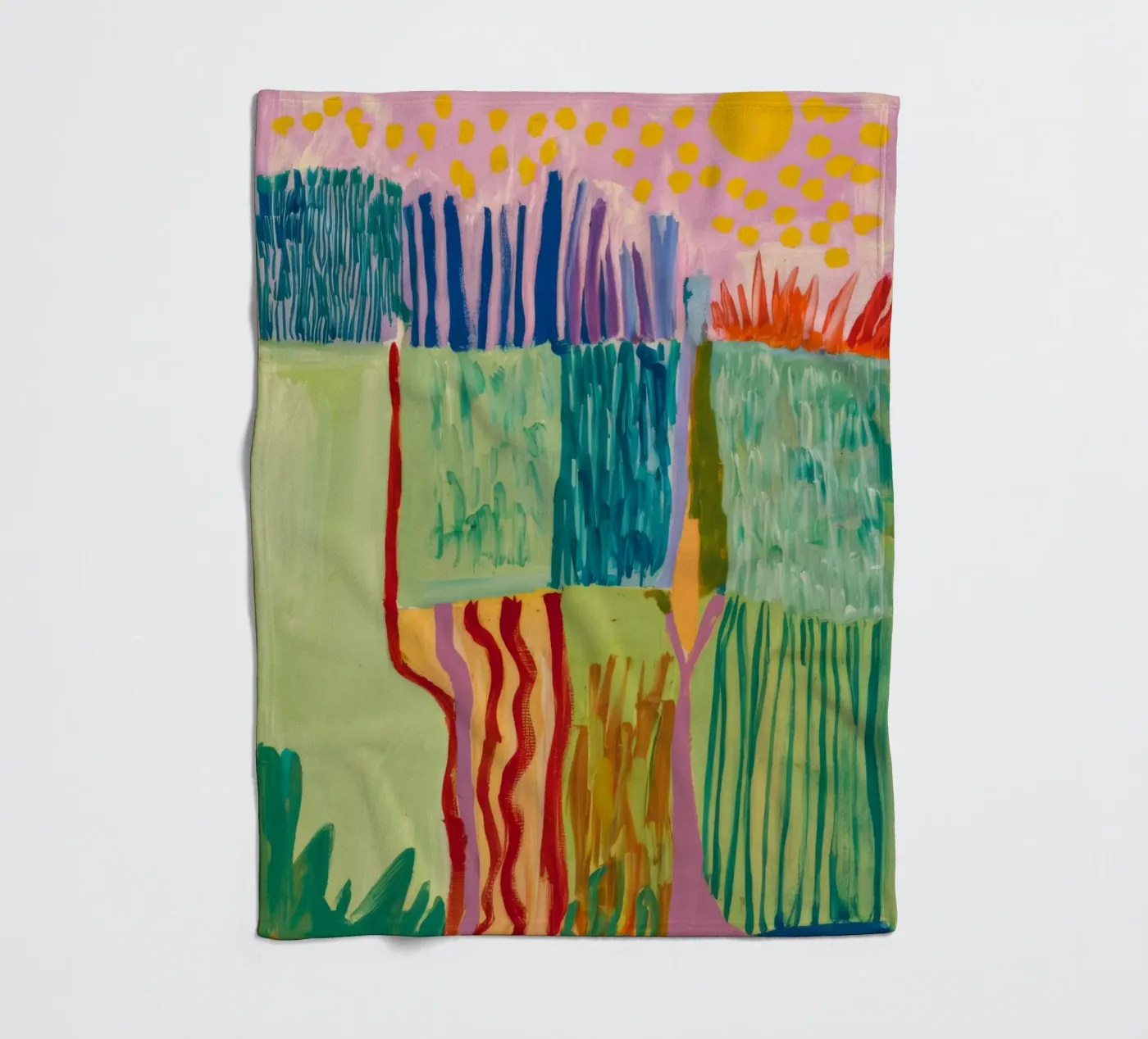 Patchwork Coastal View Fleecedecke von Sublime Layers