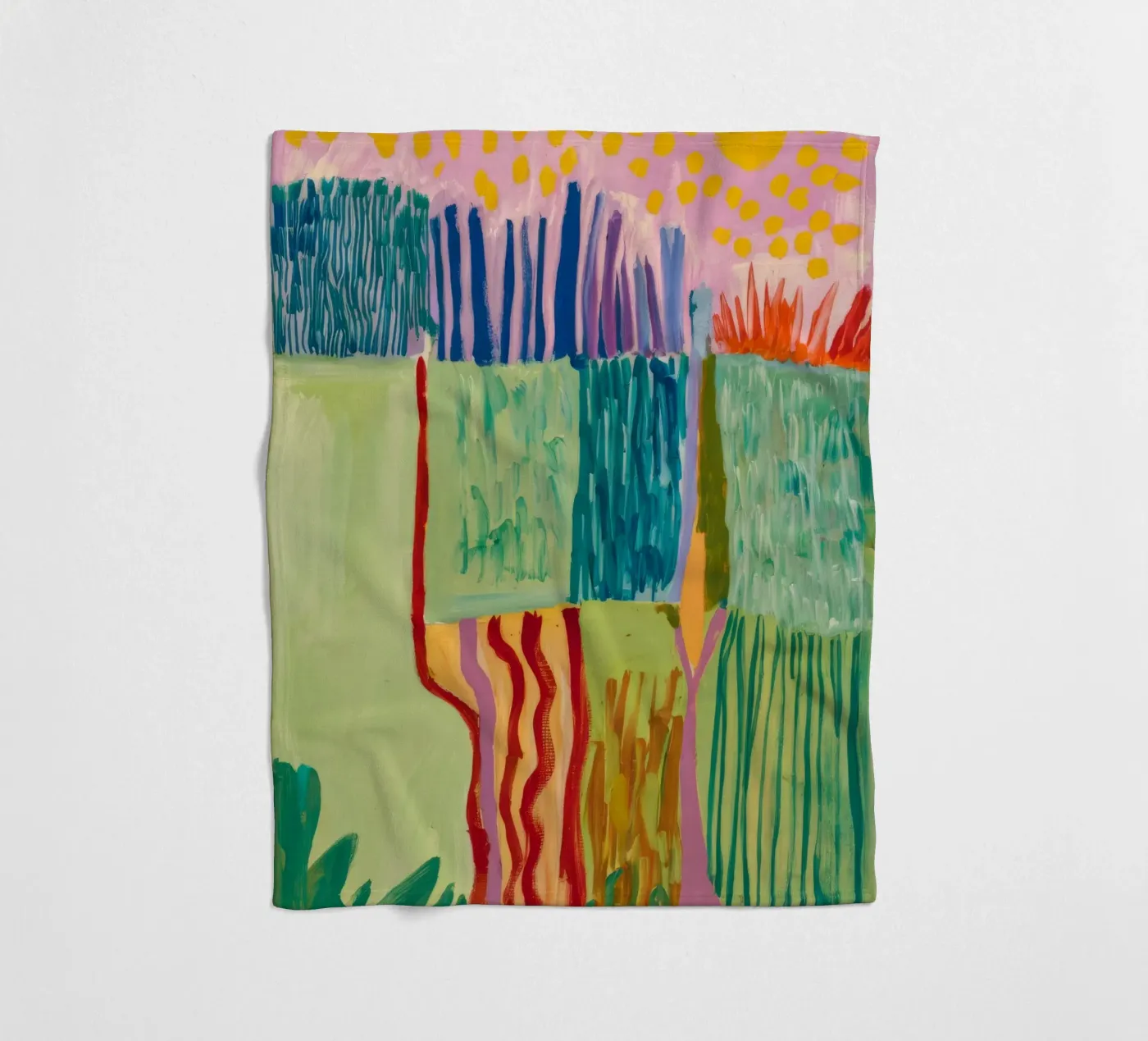 Patchwork Coastal View plaid polaire de Sublime Layers