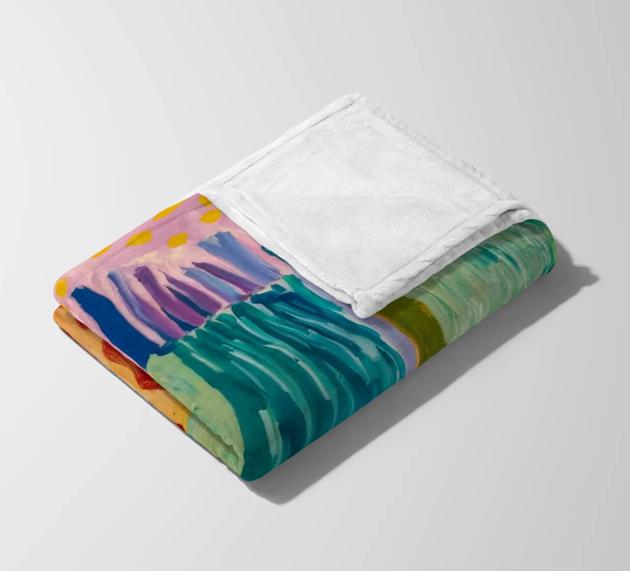 Patchwork Kustzicht fleecedeken van Sublime Layers