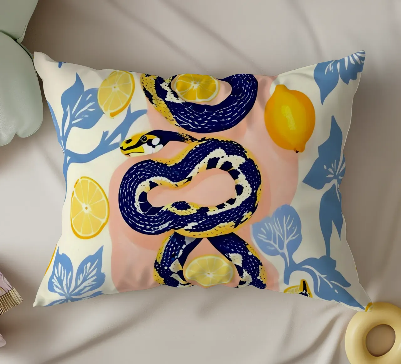Serpenti e limoni cuscino da 83oranges