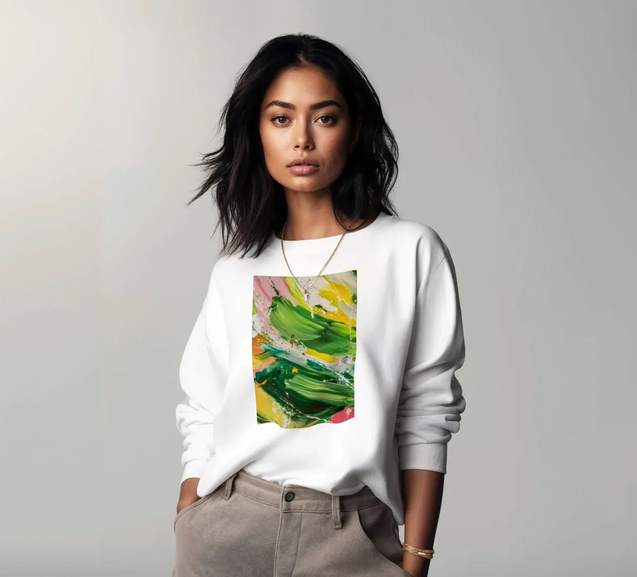 Danza con pennellate di smeraldo felpa da Sublime Layers