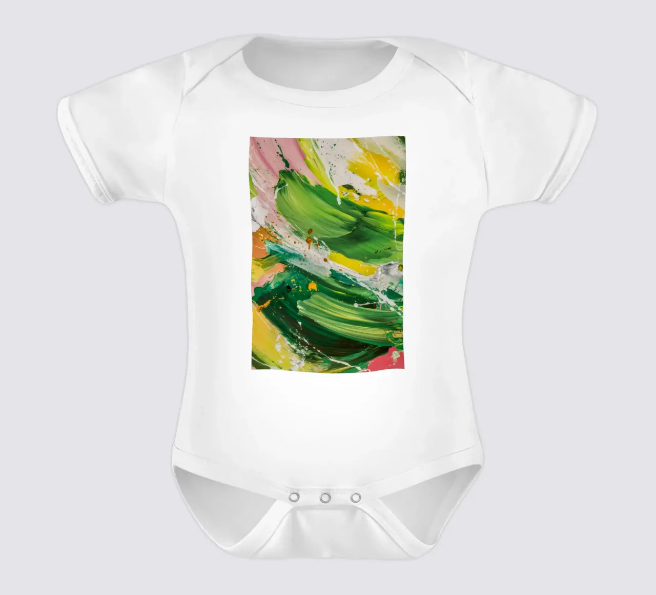 Smaragd Pinselstrich Tanz Kurzarm Babybody von Sublime Layers