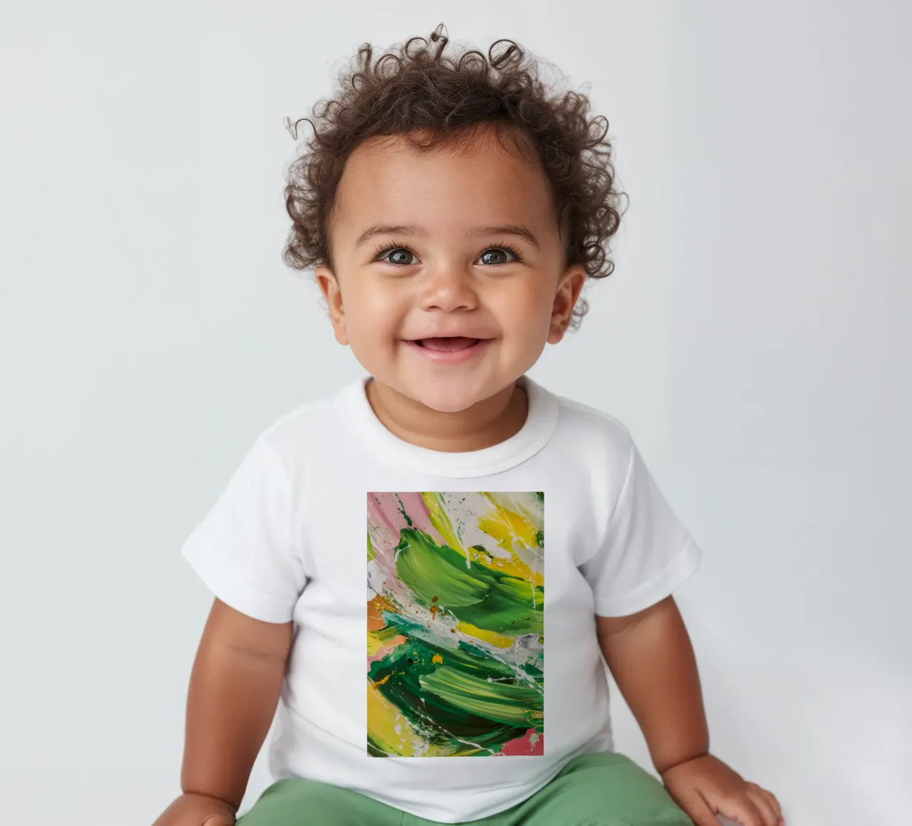 Emerald Brushstroke Dance t-shirt pour bébé de Sublime Layers