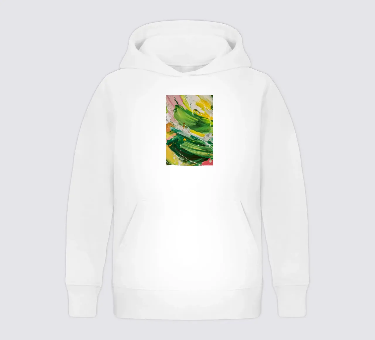 Danza con pennellate di smeraldo felpa bambino con cappuccio da Sublime Layers
