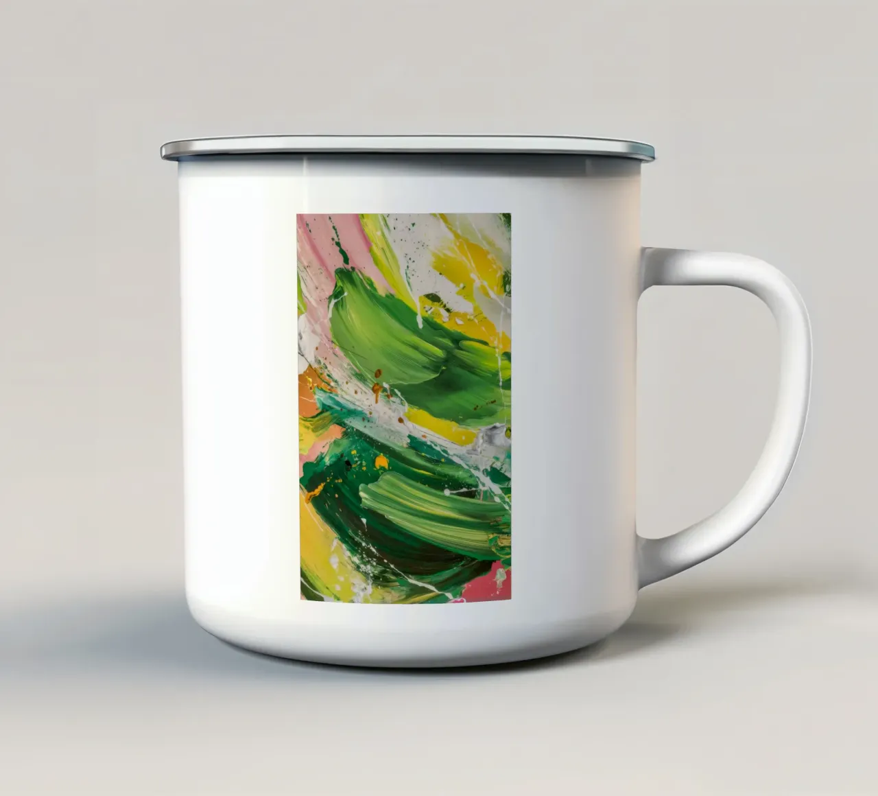Danza con pennellate di smeraldo tazza in smalto da Sublime Layers