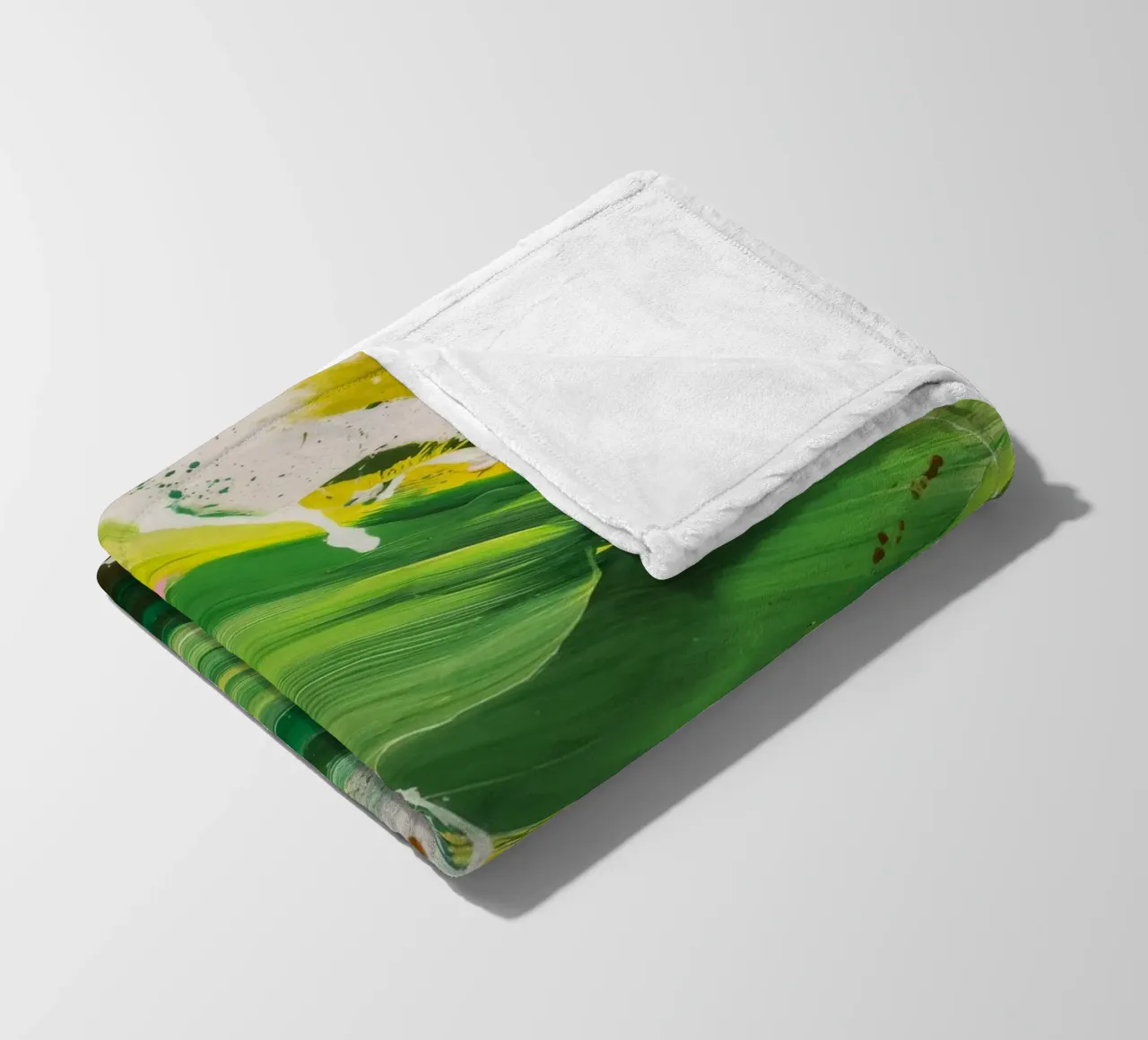 Smaragd Pinselstrich Tanz Fleecedecke von Sublime Layers