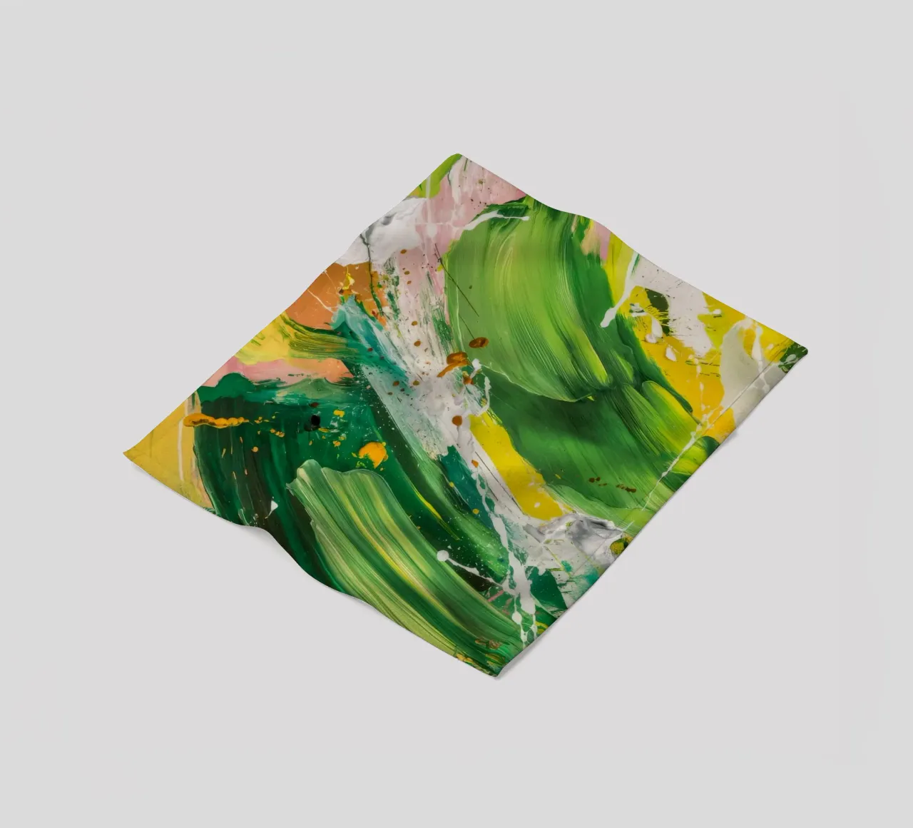 Smaragd Pinselstrich Tanz Fleecedecke von Sublime Layers