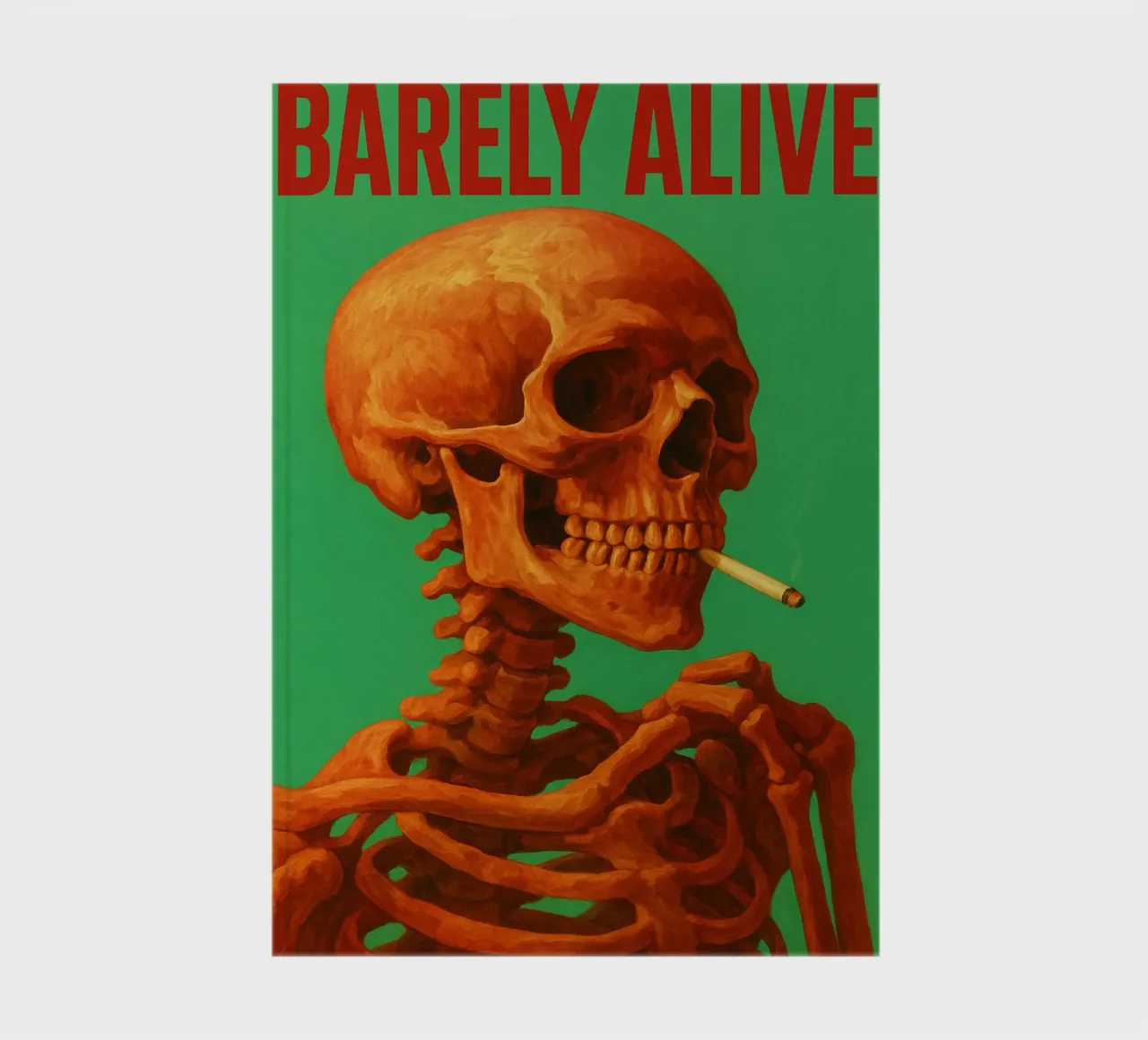 Barely Alive Skeleton Humor notebook by Rawghenee