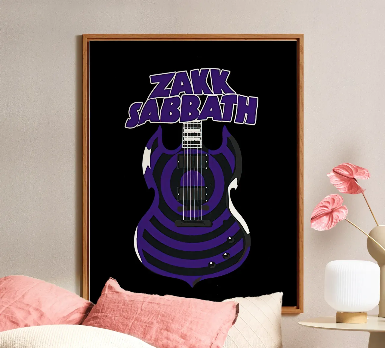 Zakk Sabbath chitarra viola alluminio dibond da Band Merch