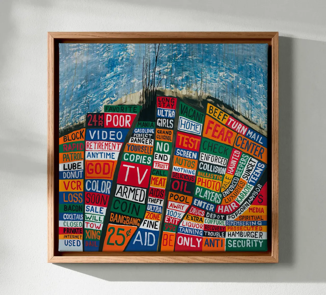 Band Merch - Stanley Donwood, i Radiohead e il potere della musica tela con Cornice a cassetta da Band Merch