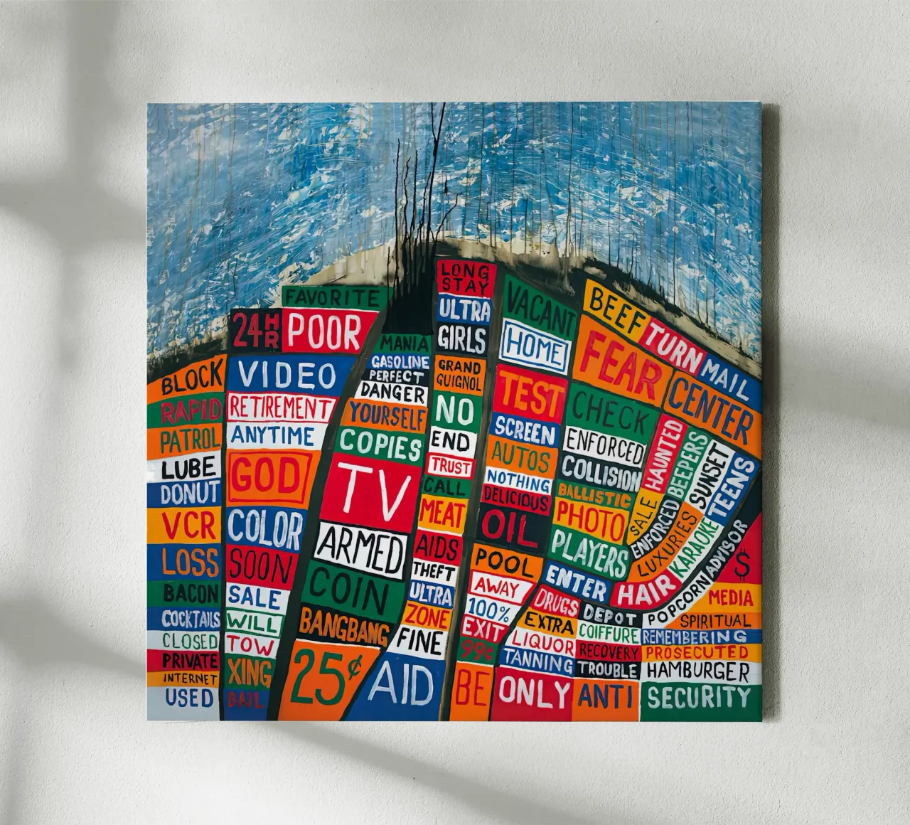 Band Merch - Stanley Donwood, i Radiohead e il potere della musica tela con Cornice a cassetta da Band Merch