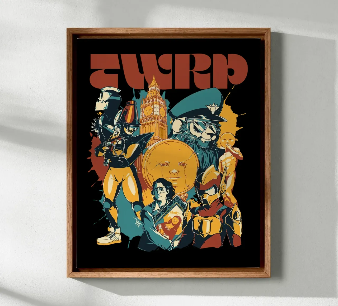 Materiale della band - tour della band twrp tela con Cornice a cassetta da Band Merch