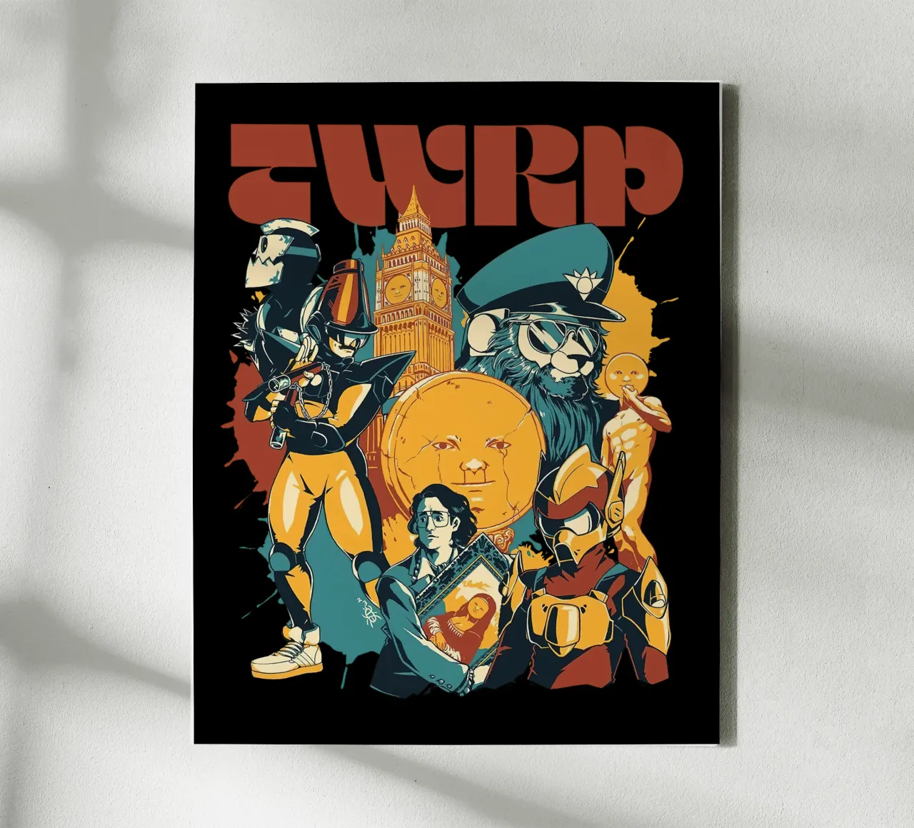 Materiale della band - tour della band twrp tela con Cornice a cassetta da Band Merch