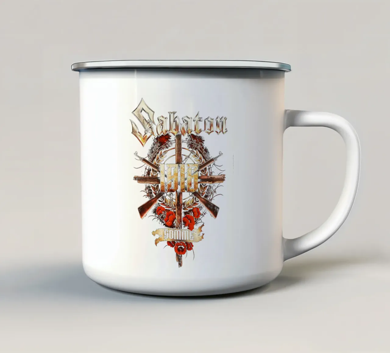 Merchandising della band - Sabaton EU Tour 2023 Somme 1916 tazza in smalto da Band Merch
