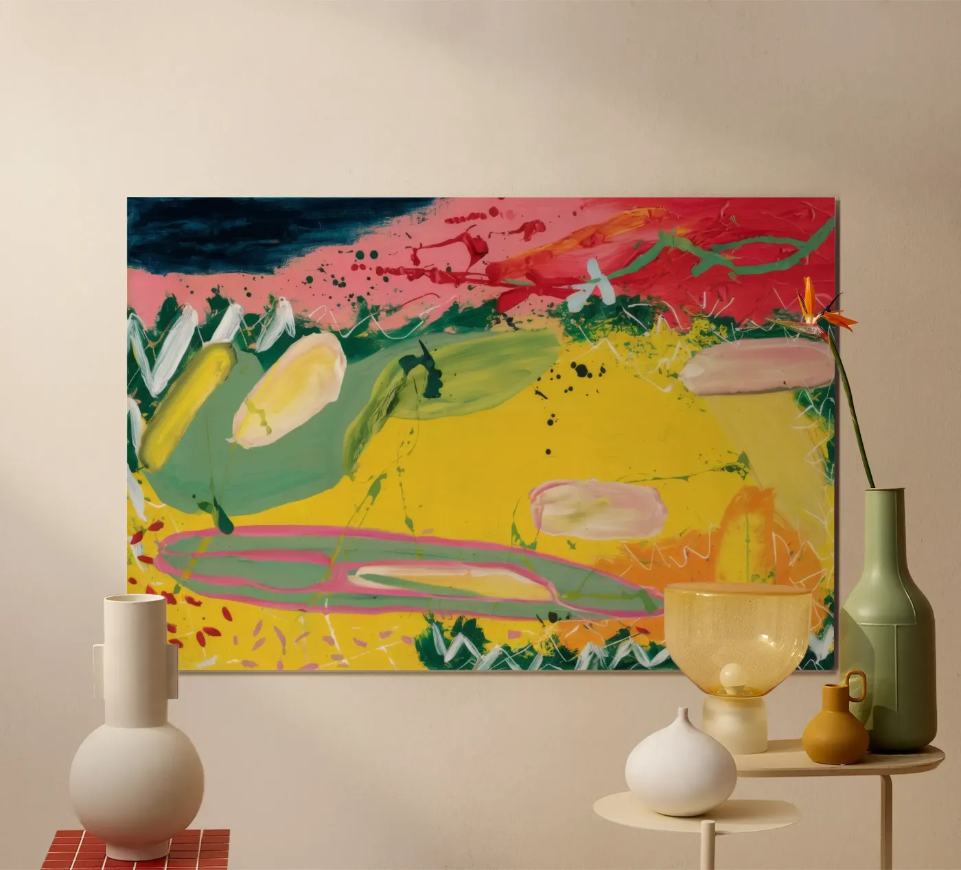 Sunset River Mäander Poster von Sublime Layers