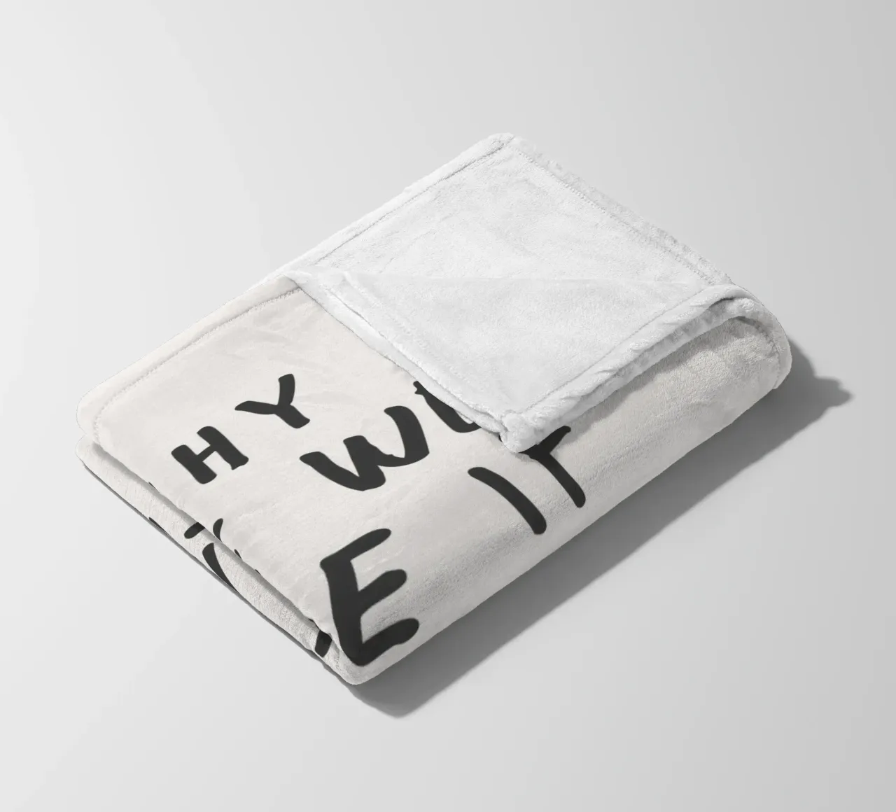Warum sind wir hier, wenn nicht füreinander Typografie Design Fleecedecke von THE MOTIVATED TYPE
