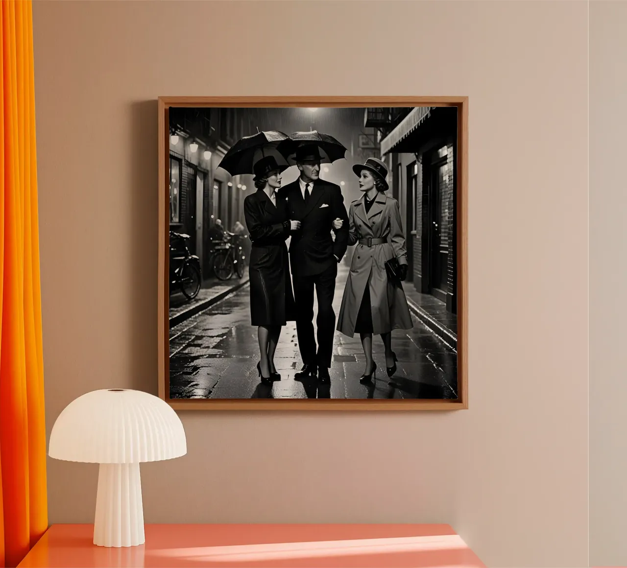 drie is gezelschap canvas met Baklijst van Anita's Dream