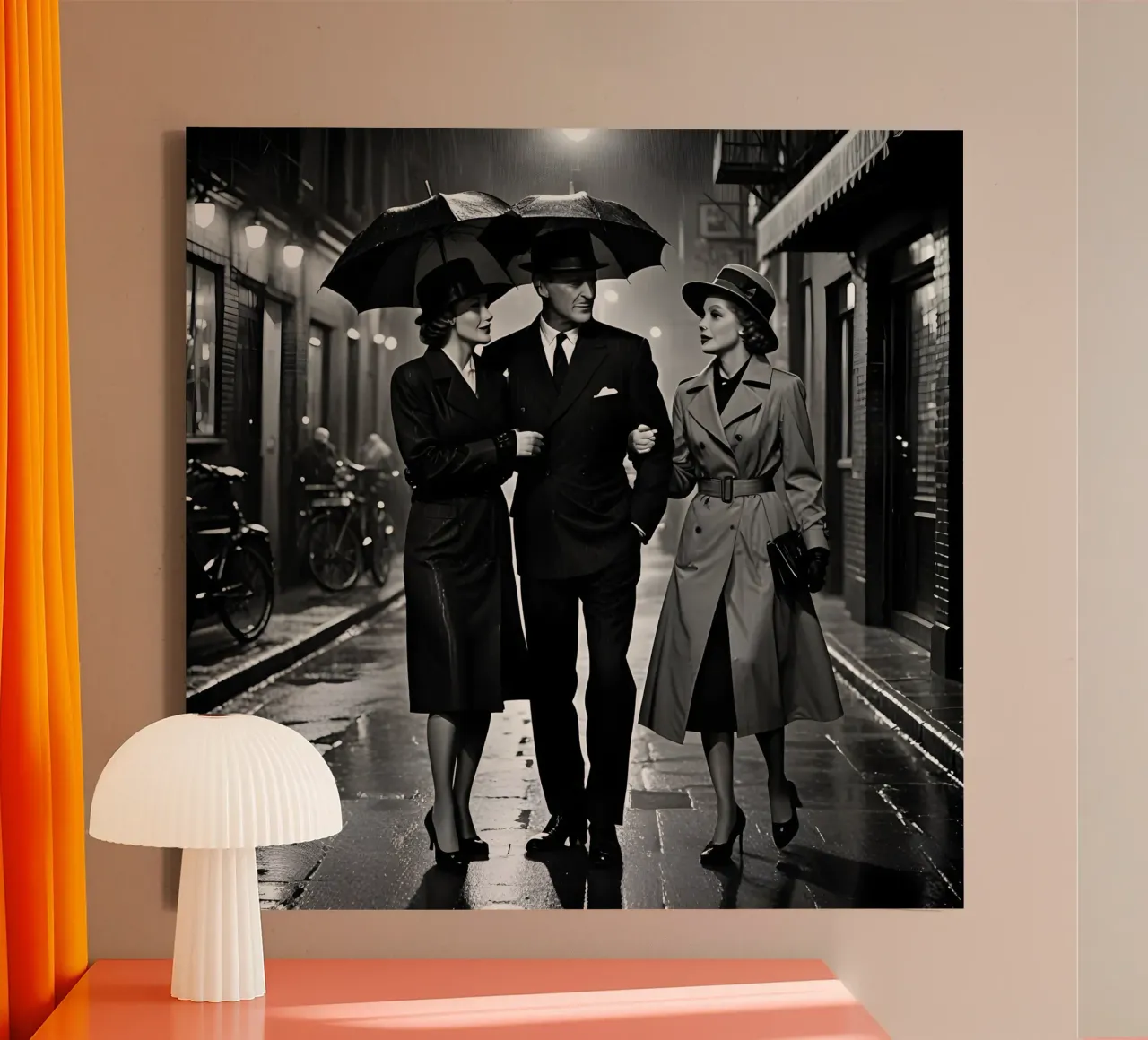 drie is gezelschap canvas met Baklijst van Anita's Dream