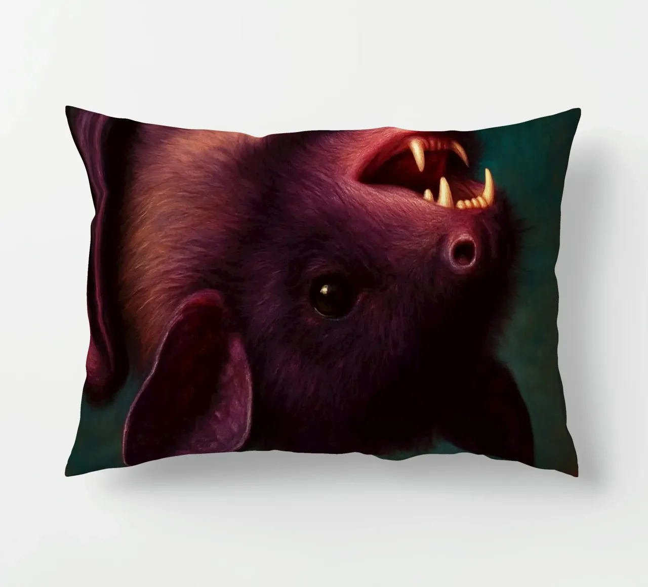 Creepy Bat decorative cushion by Rawghenee
