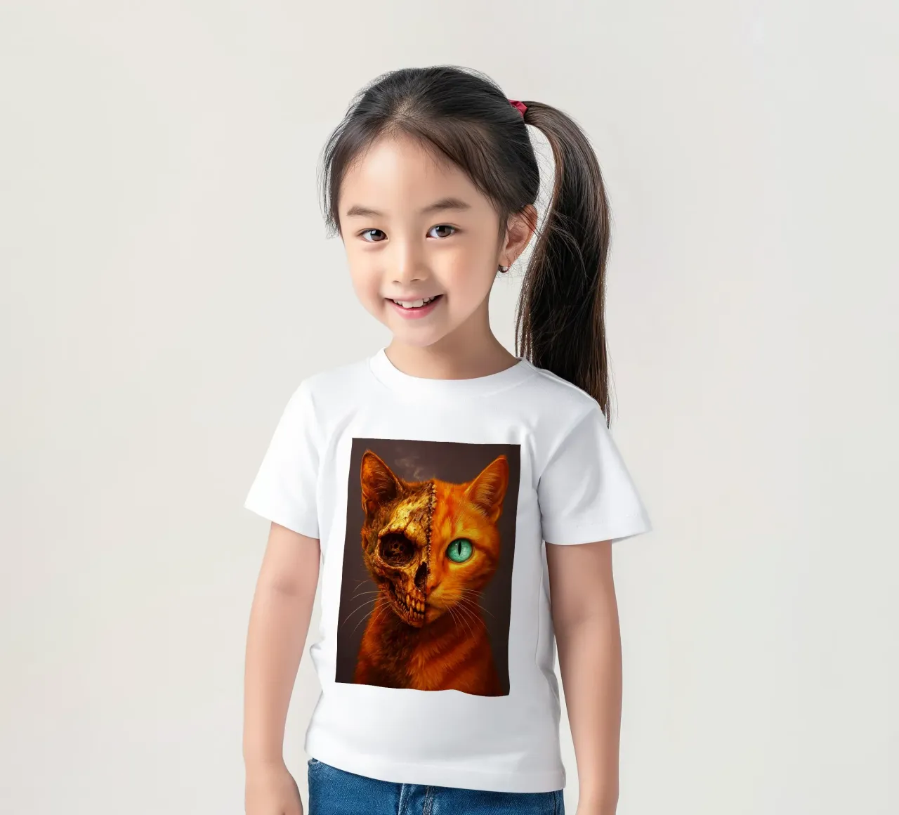CREEPY CAT t-shirt enfant de Rawghenee