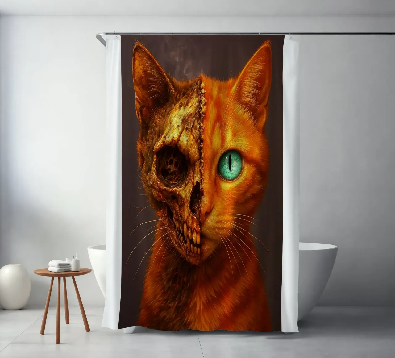 CREEPY CAT Duschvorhang von Rawghenee