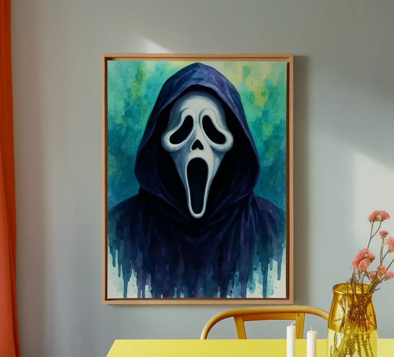 Immaginazione raccapricciante di Ghostface tela con Cornice a cassetta da Rawghenee