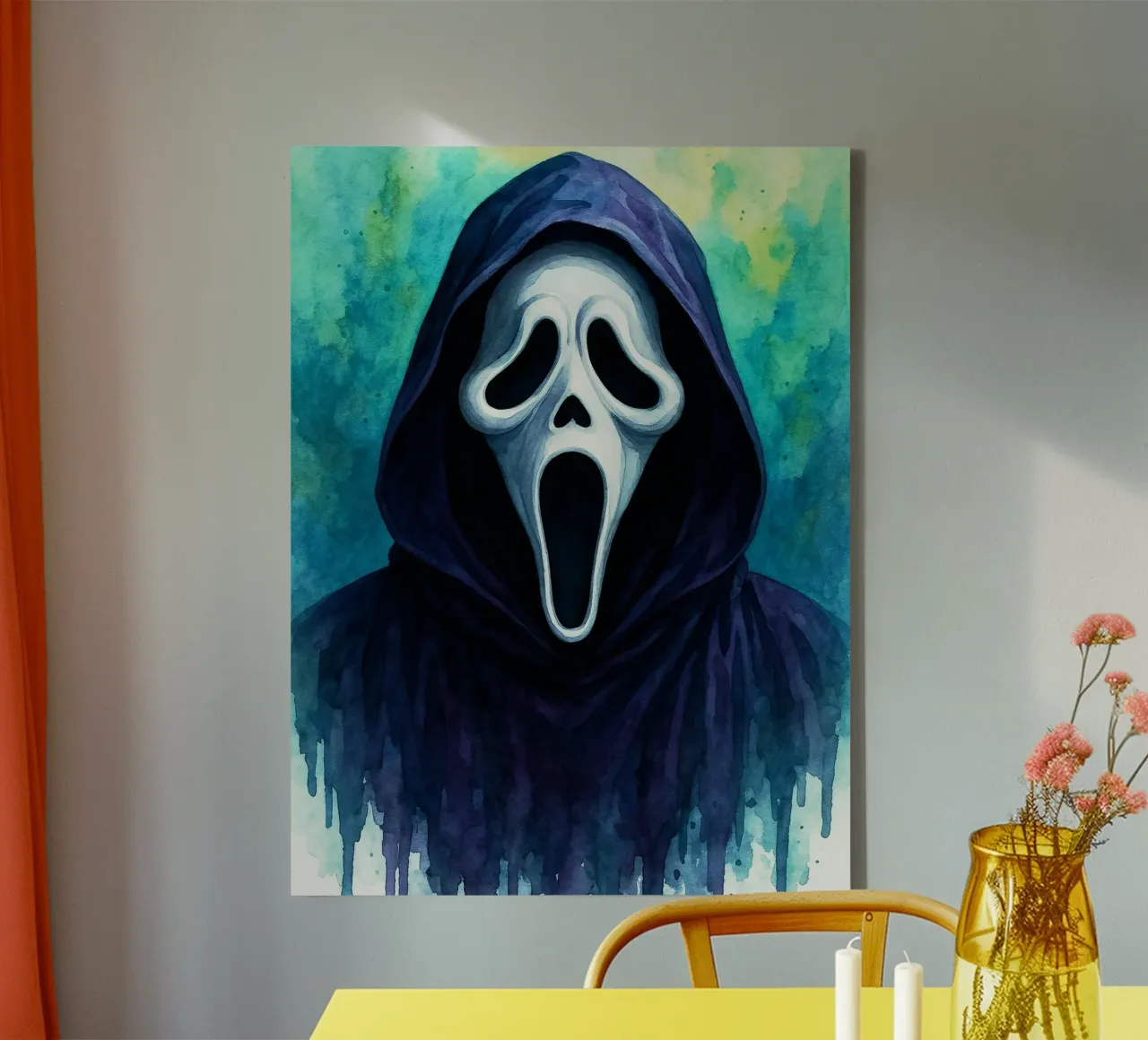 Immaginazione raccapricciante di Ghostface tela con Cornice a cassetta da Rawghenee