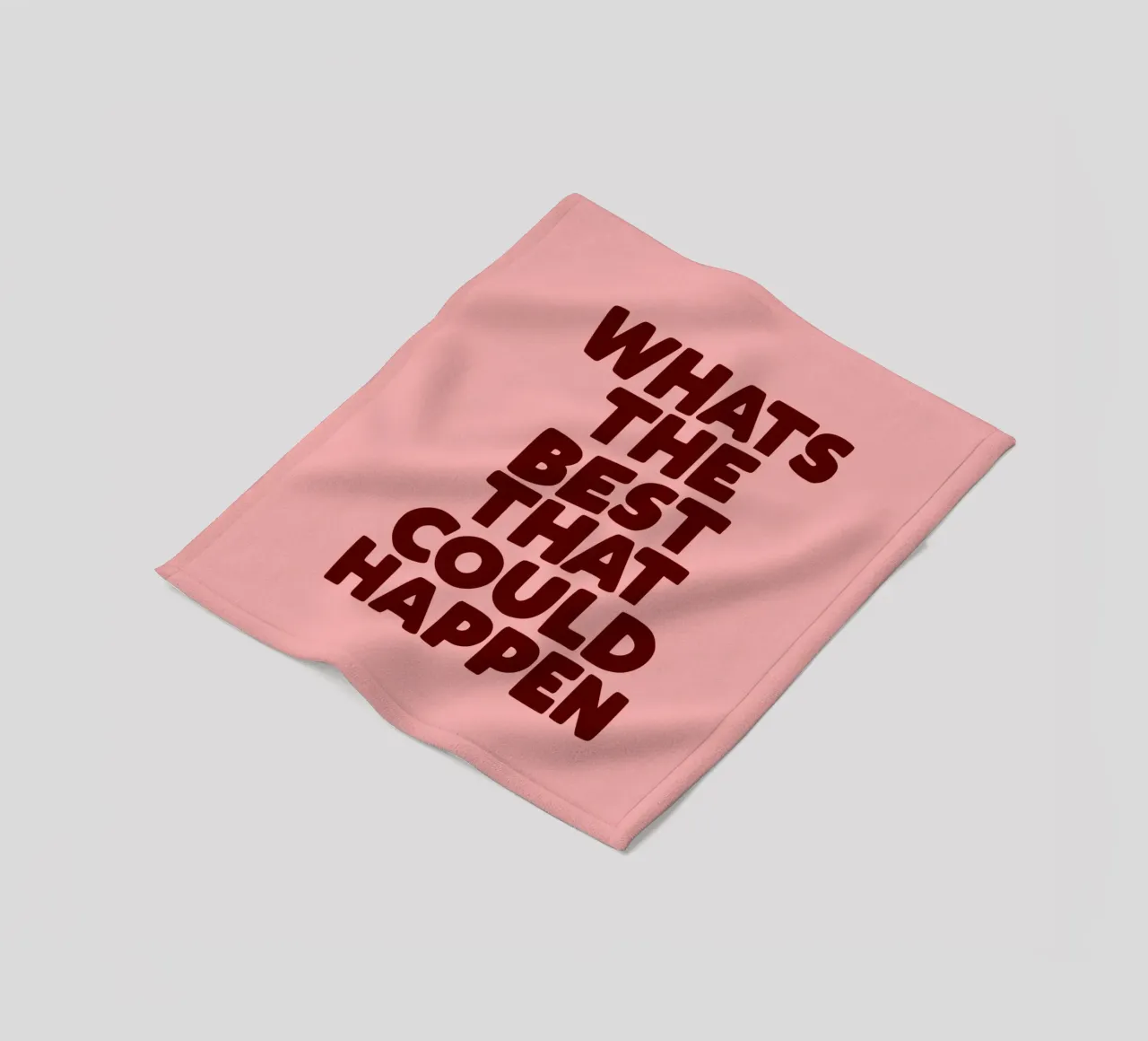 Qual è il meglio che possa accadere a Peach Typography Design? coperta in pile da THE MOTIVATED TYPE