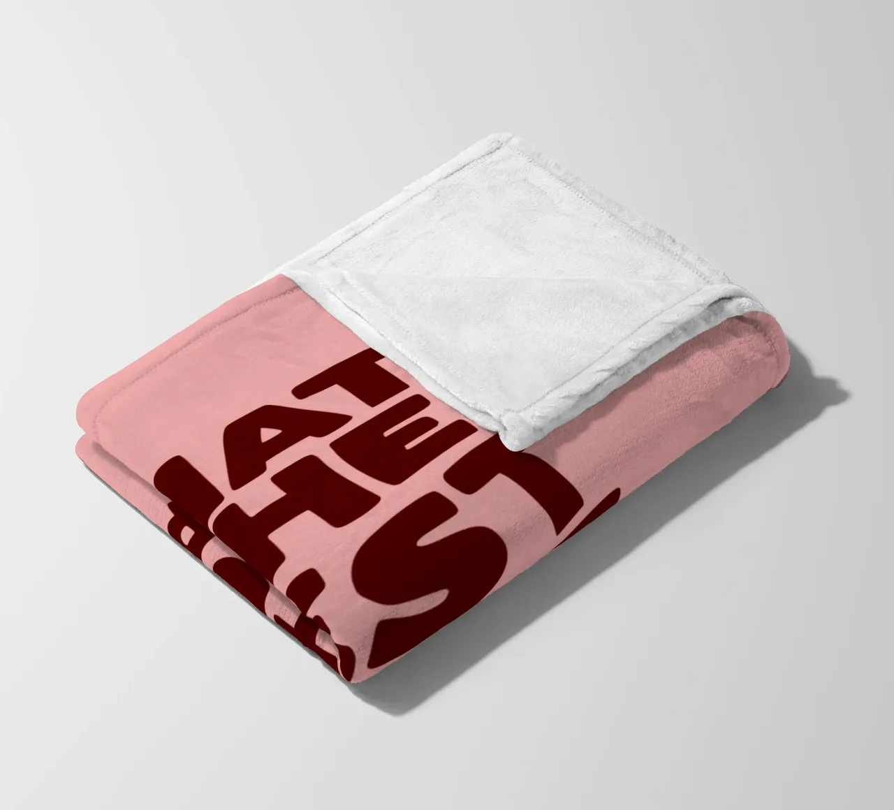 Qual è il meglio che possa accadere a Peach Typography Design? coperta in pile da THE MOTIVATED TYPE