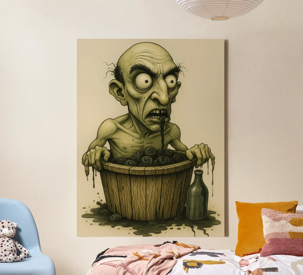 Fantasia horror da brivido tela con Cornice a cassetta da Rawghenee