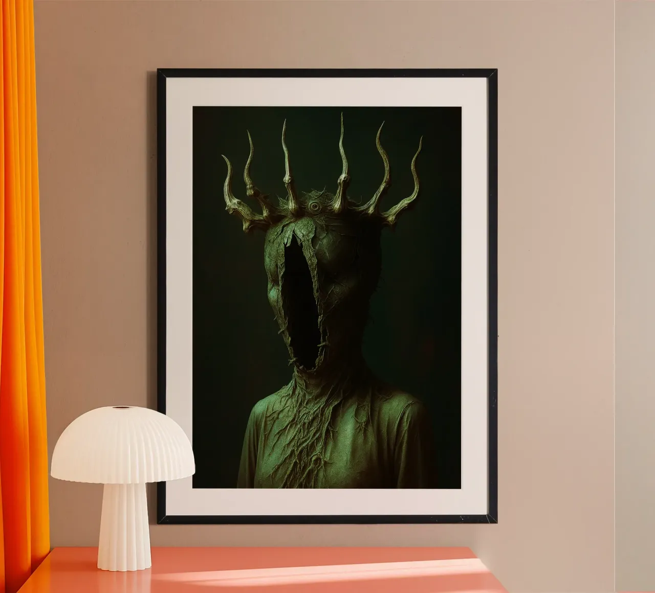 inquietante regina Horror gotico poster con telaio in alluminio da Rawghenee