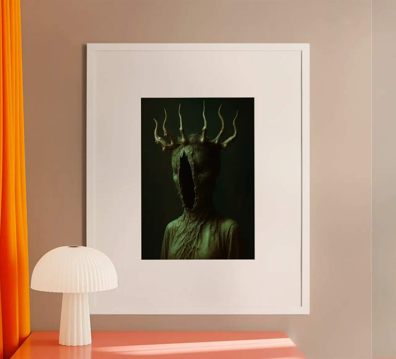 inquietante regina Horror gotico poster con telaio in alluminio da Rawghenee