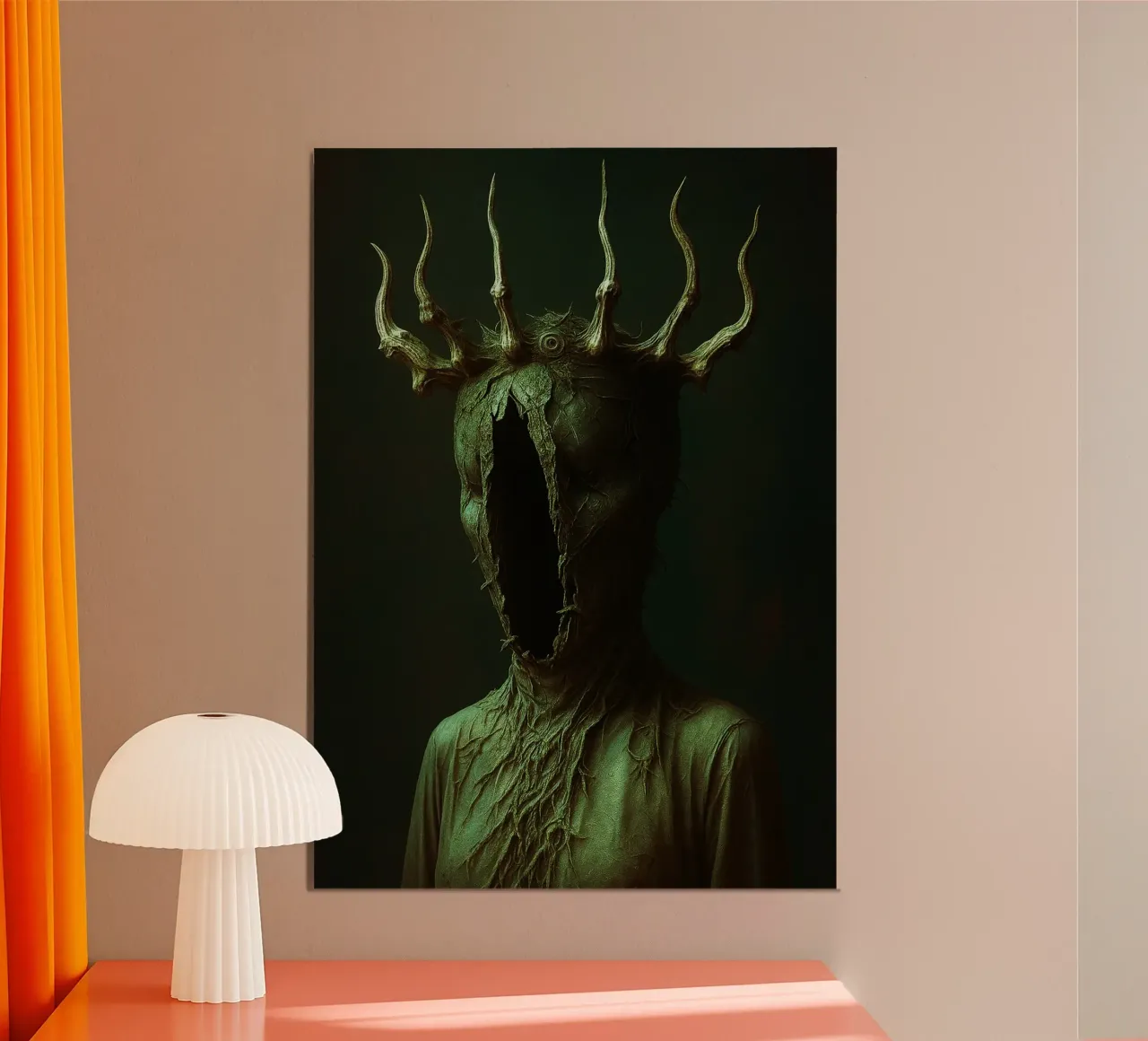 inquietante regina Horror gotico poster con telaio in alluminio da Rawghenee