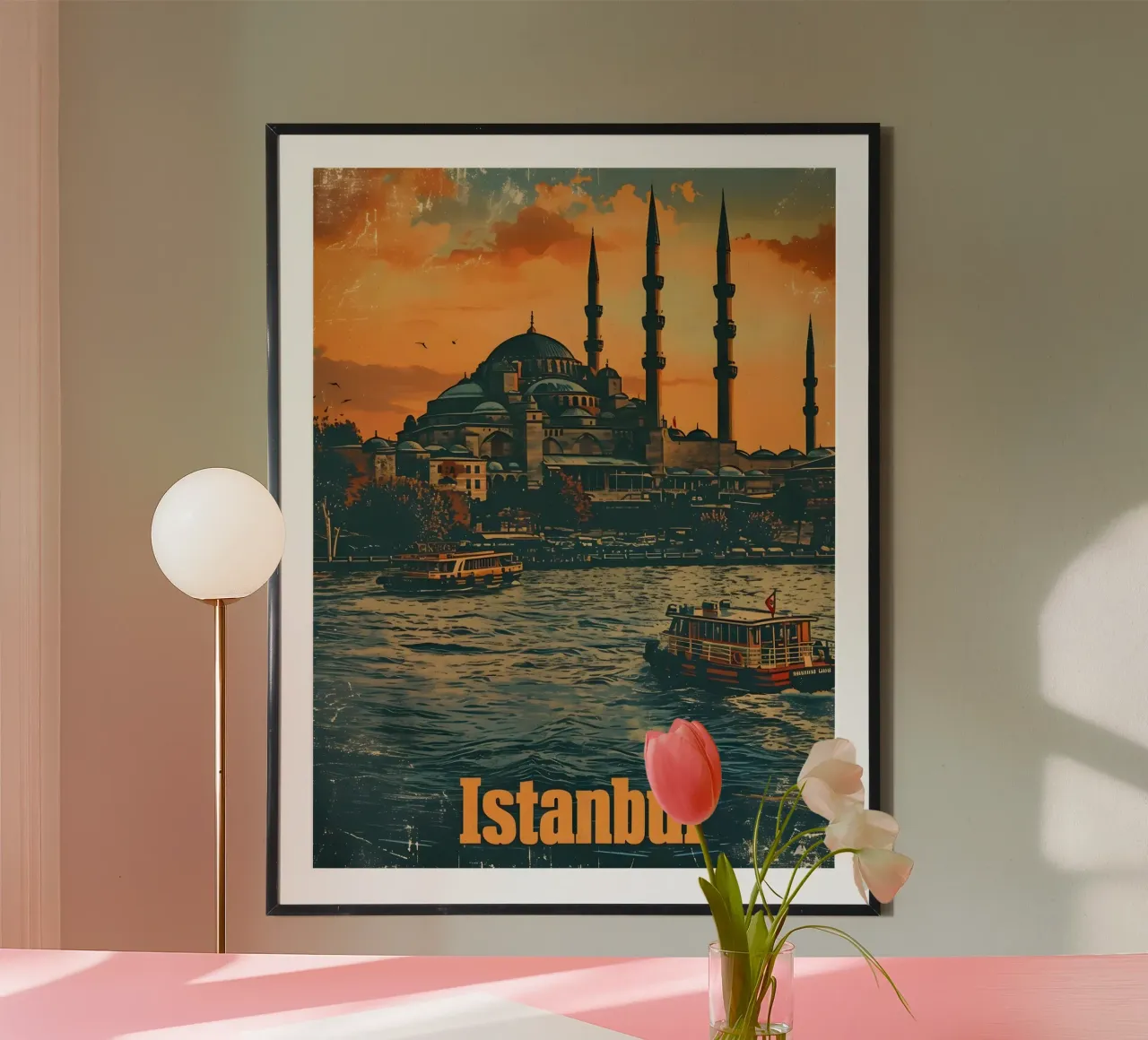 Istanbul Bosporus Vintage Kunst Poster von Vintage Travel Art