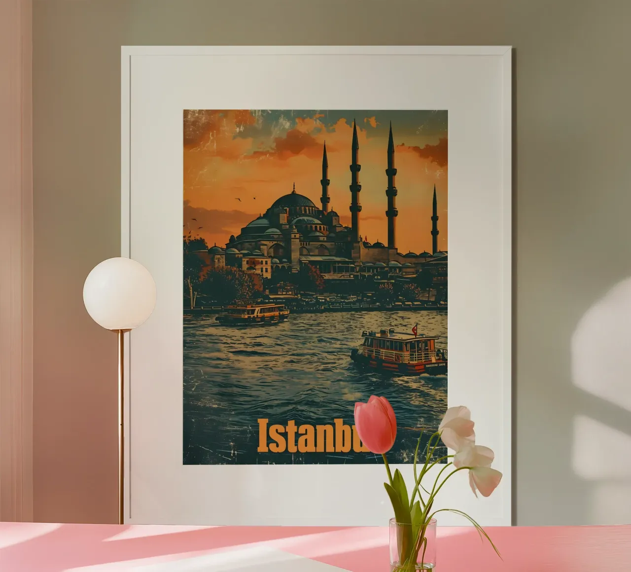 Istanbul Bosporus Vintage Kunst Poster von Vintage Travel Art