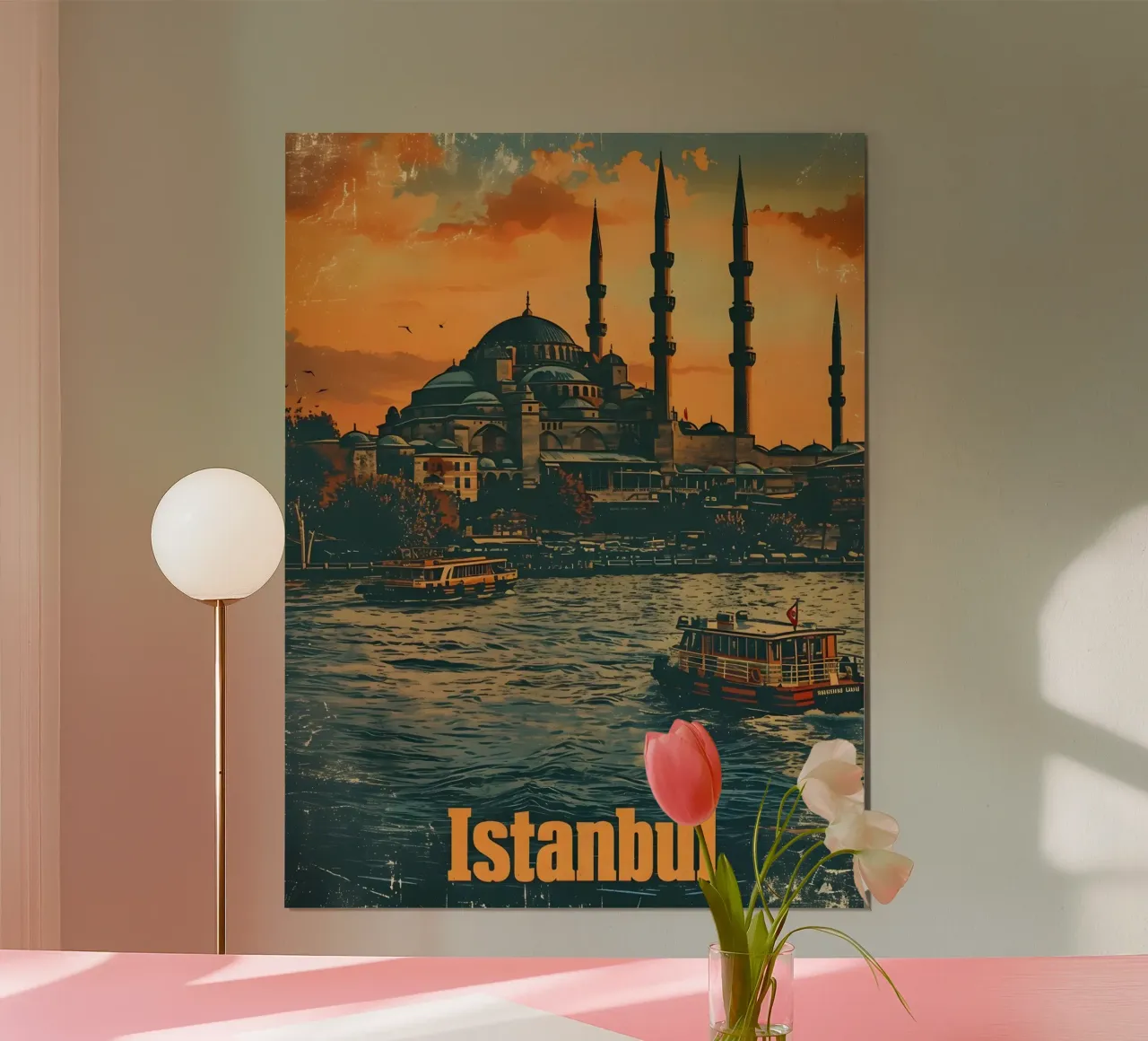 Istanbul Bosporus Vintage Kunst Poster von Vintage Travel Art