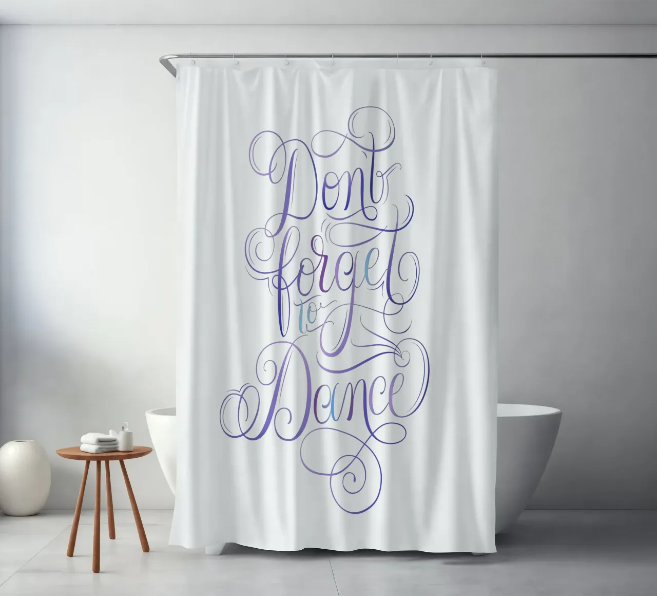 Don't forget to dance. Enjoy every moment and dance. shower curtain by CalliLetters