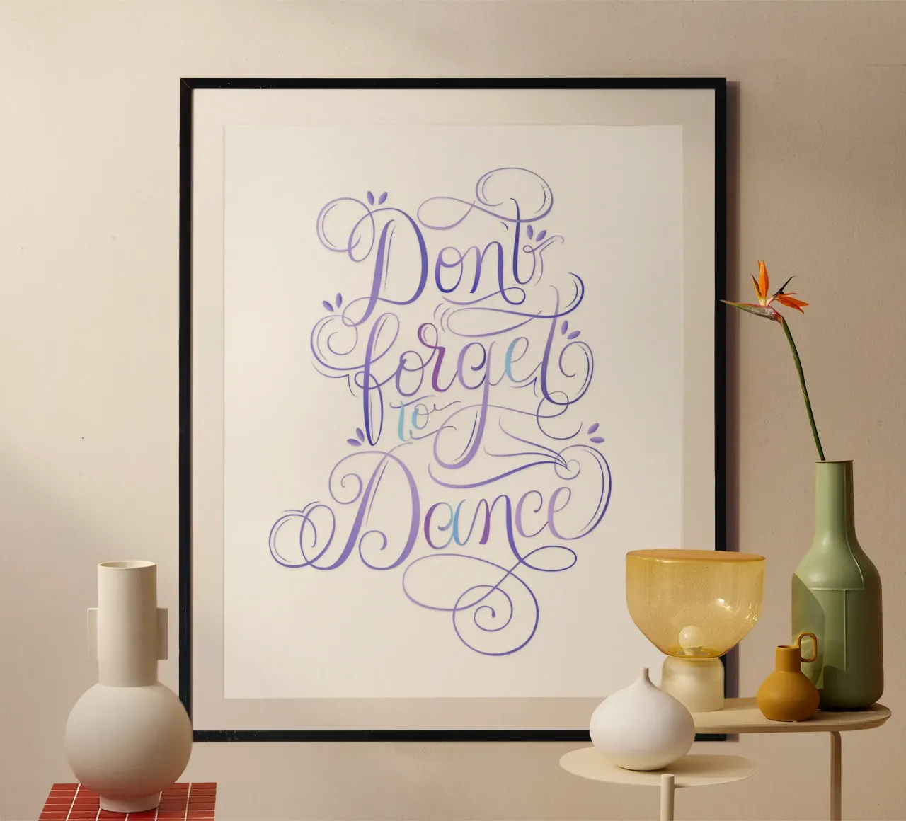 Non dimenticate di ballare. Godetevi ogni momento e ballate. carta hahnemühle da CalliLetters
