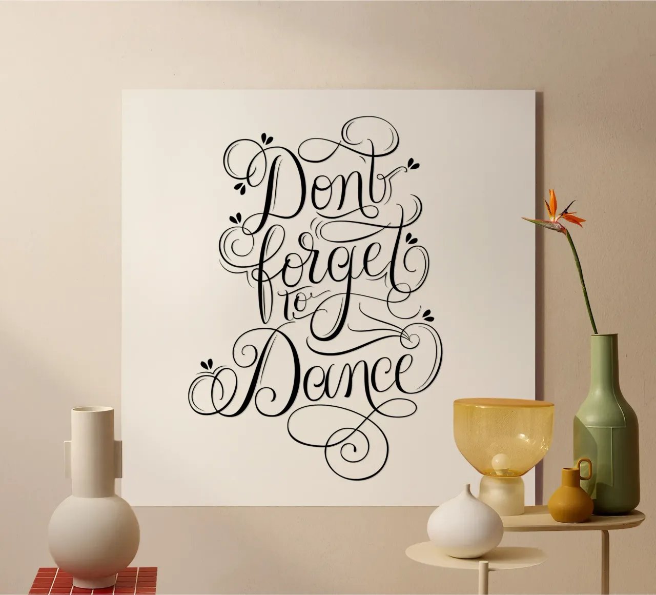 Non dimenticate di ballare. Danzare attraverso la vita. plexiglass da CalliLetters