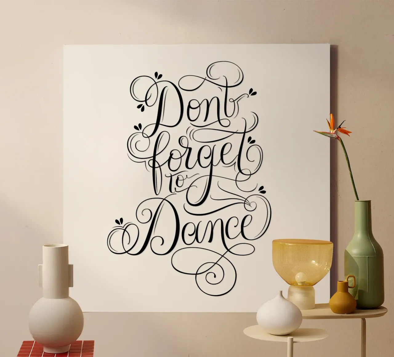 Non dimenticate di ballare. Danzare attraverso la vita. tela con Cornice a cassetta da CalliLetters