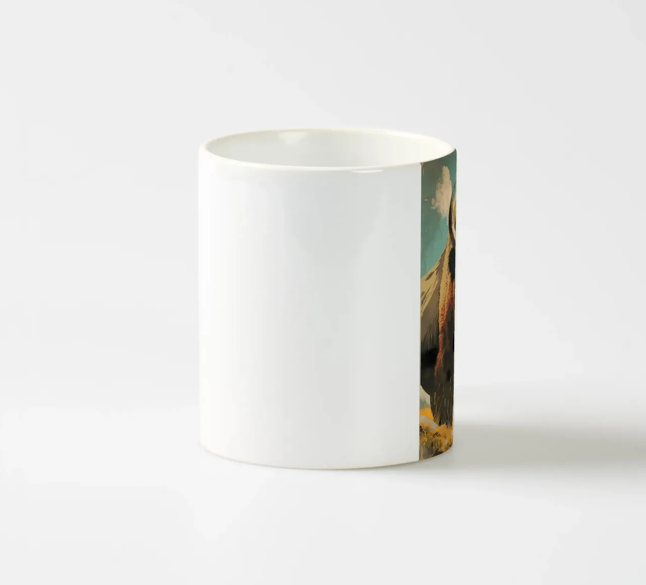 Bisonte vintage Portait tazza in ceramica da Vintage Travel Art