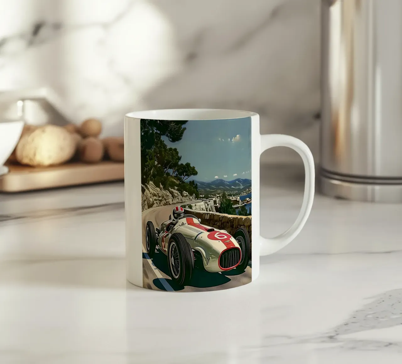 Zuid-Franse oldtimer keramische mok van Vintage Travel Art