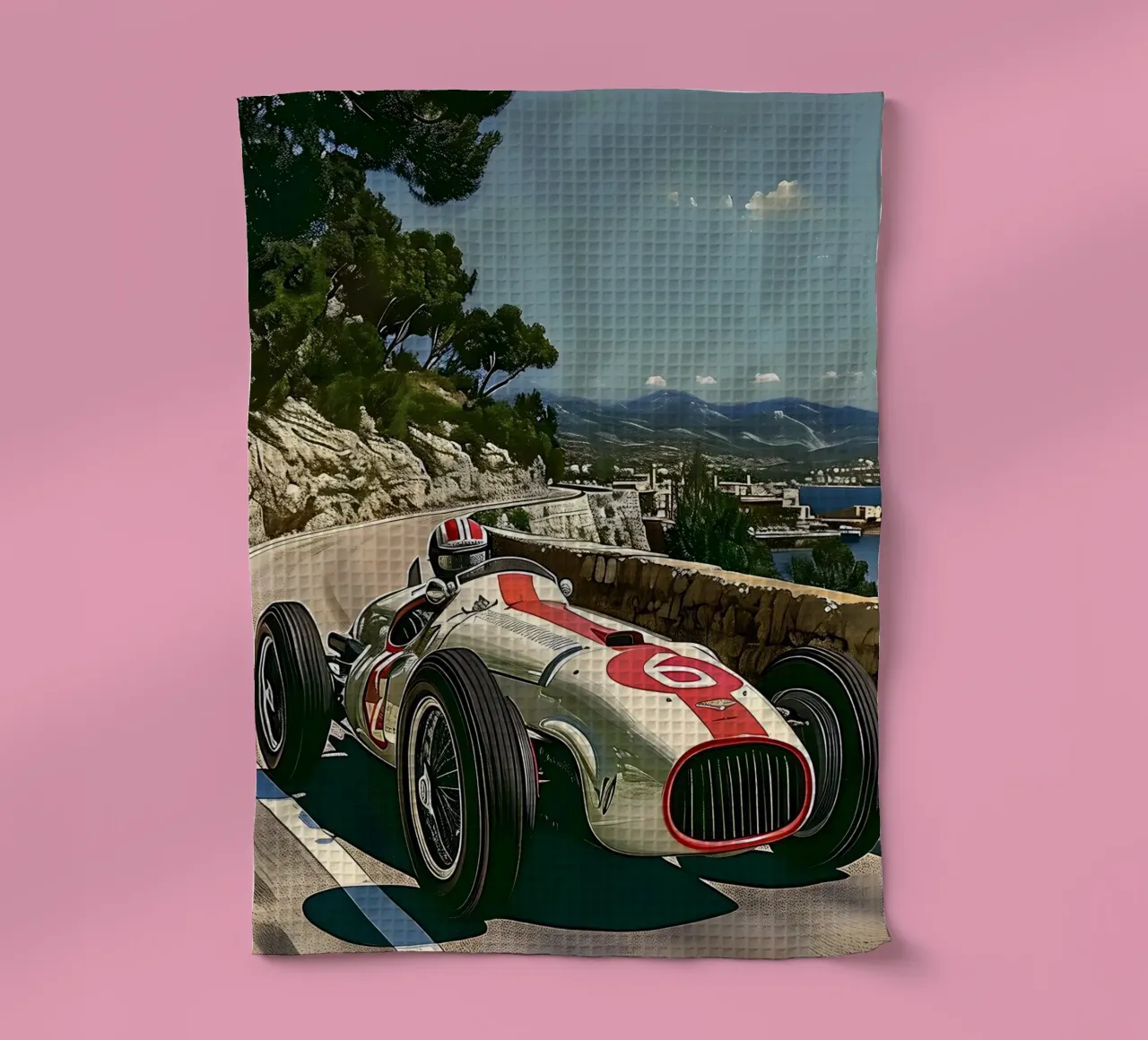 Zuid-Franse oldtimer theedoek van Vintage Travel Art