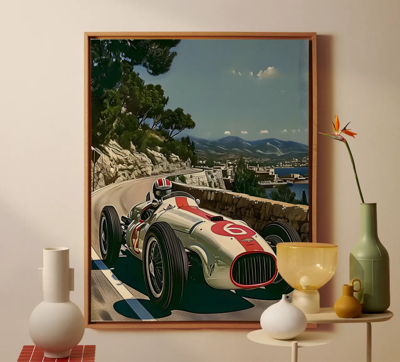 Zuid-Franse oldtimer canvas van Vintage Travel Art