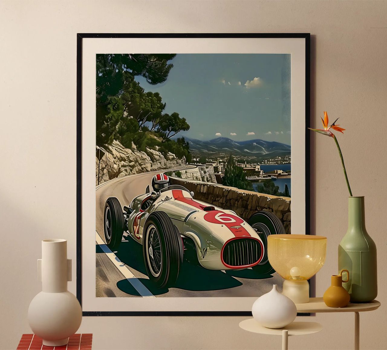 Zuid-Franse oldtimer poster van Vintage Travel Art