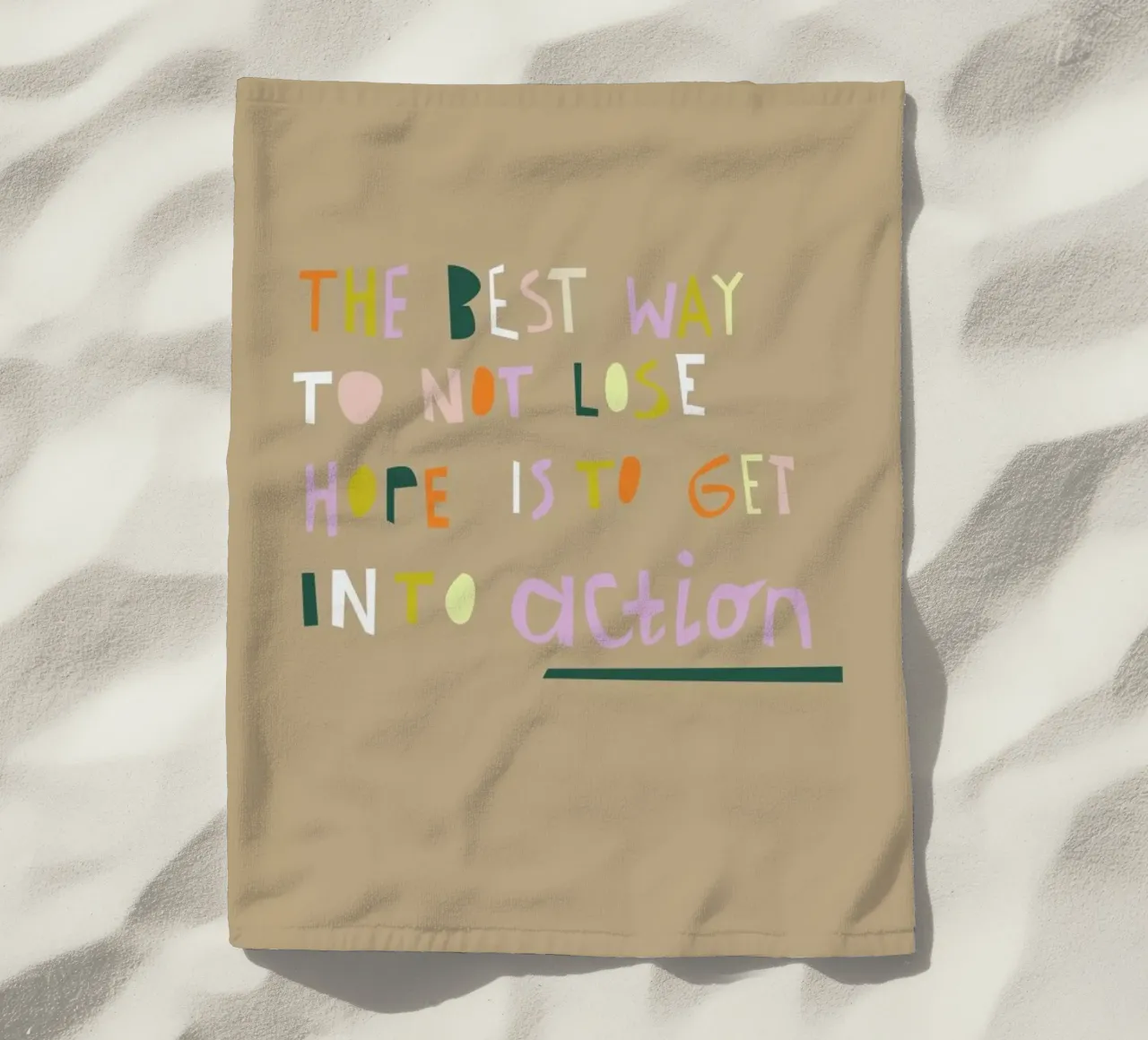 The Best Way beach towel by Helena Ravenne