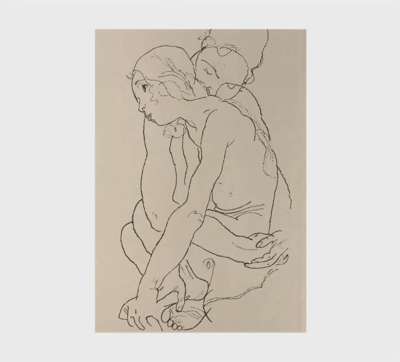 Egon Schiele - Donna e ragazza abbracciate (1918) diario da Wirla