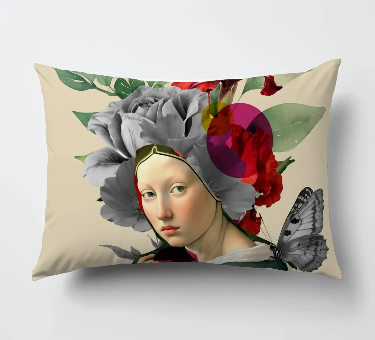 The Silent Muse in Bloom cuscino da Indigo Rain
