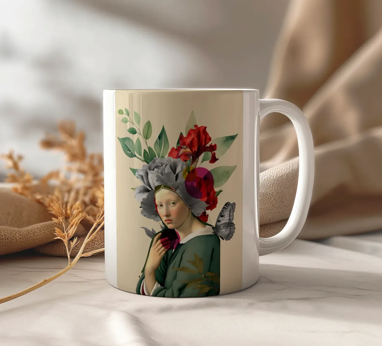 The Silent Muse in Bloom tazza in ceramica da Indigo Rain